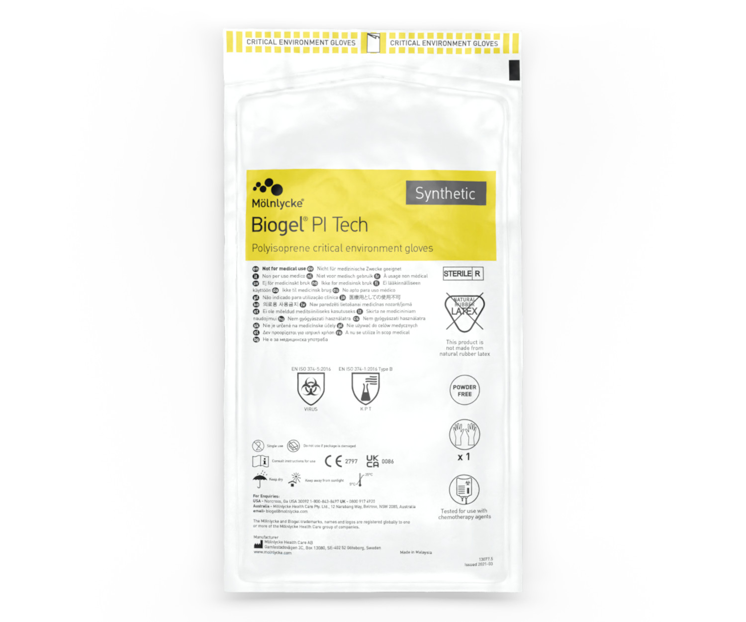 Cover Image | Biogel Pi Tech | Gant pour salle blanche
