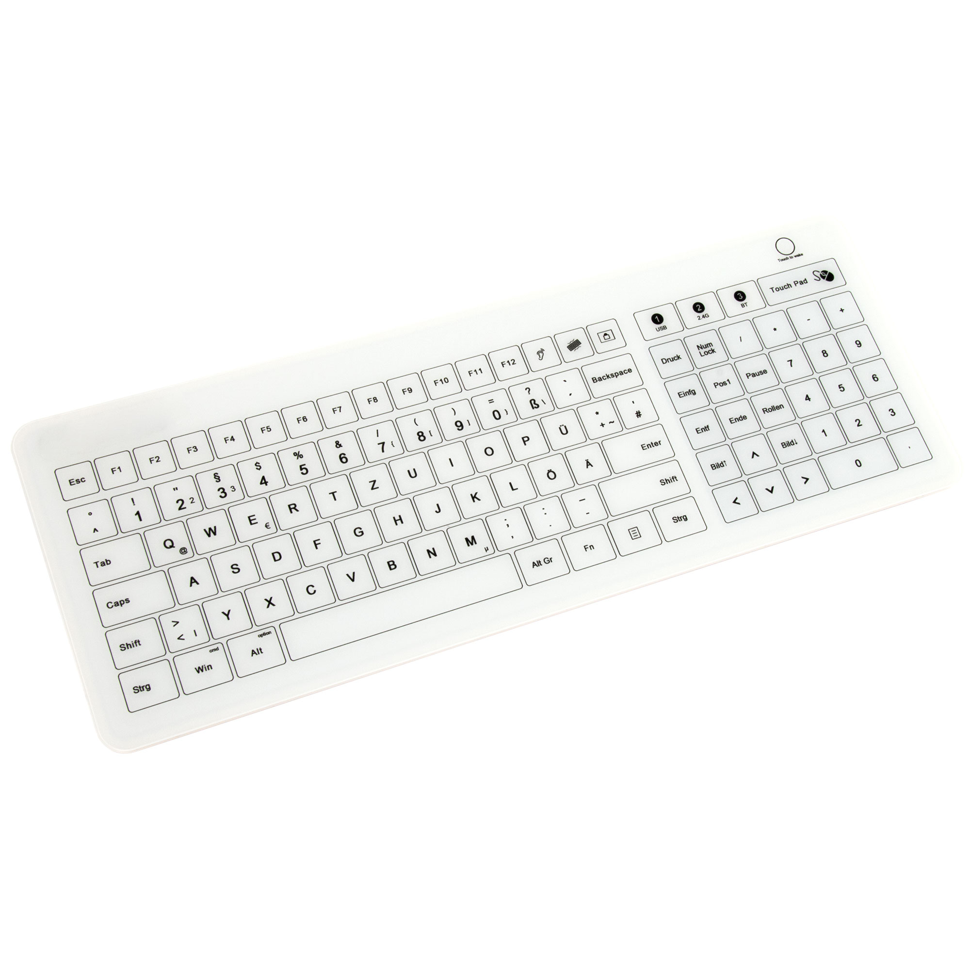 Clavier en verre pour salle blanche G1/G1W