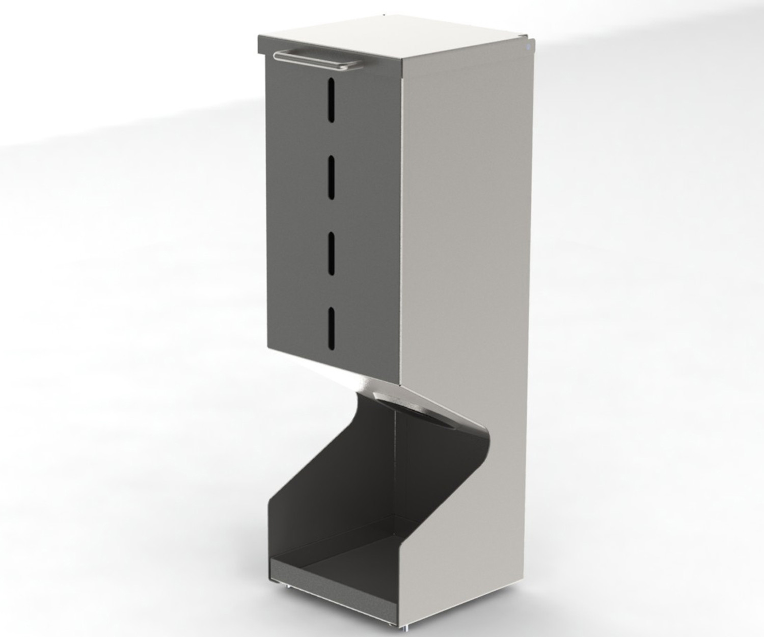 Distributeur en acier inoxydable pour articles jetables