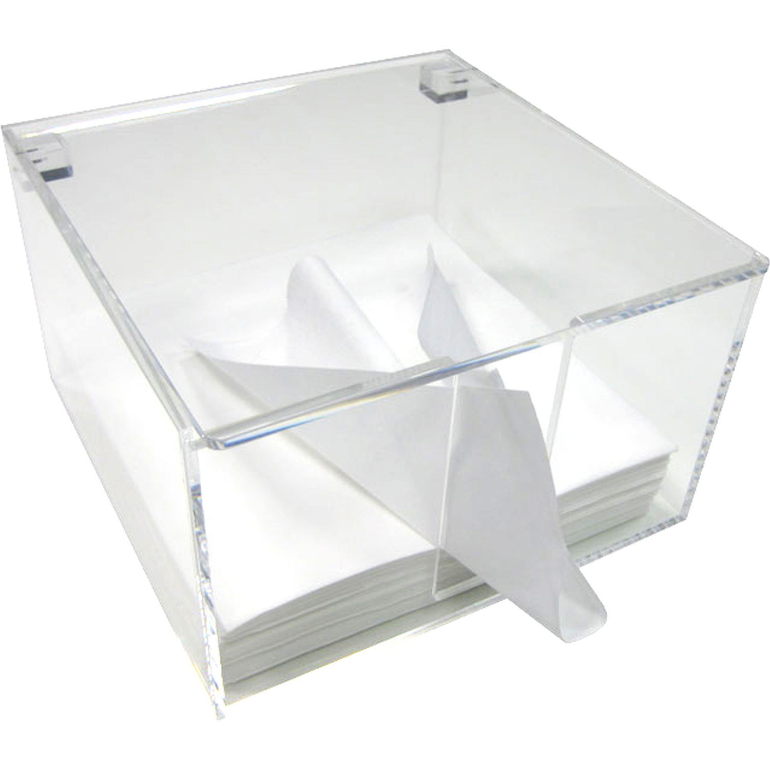 Boîte distributrice en plexiglas avec couvercle pour lingettes