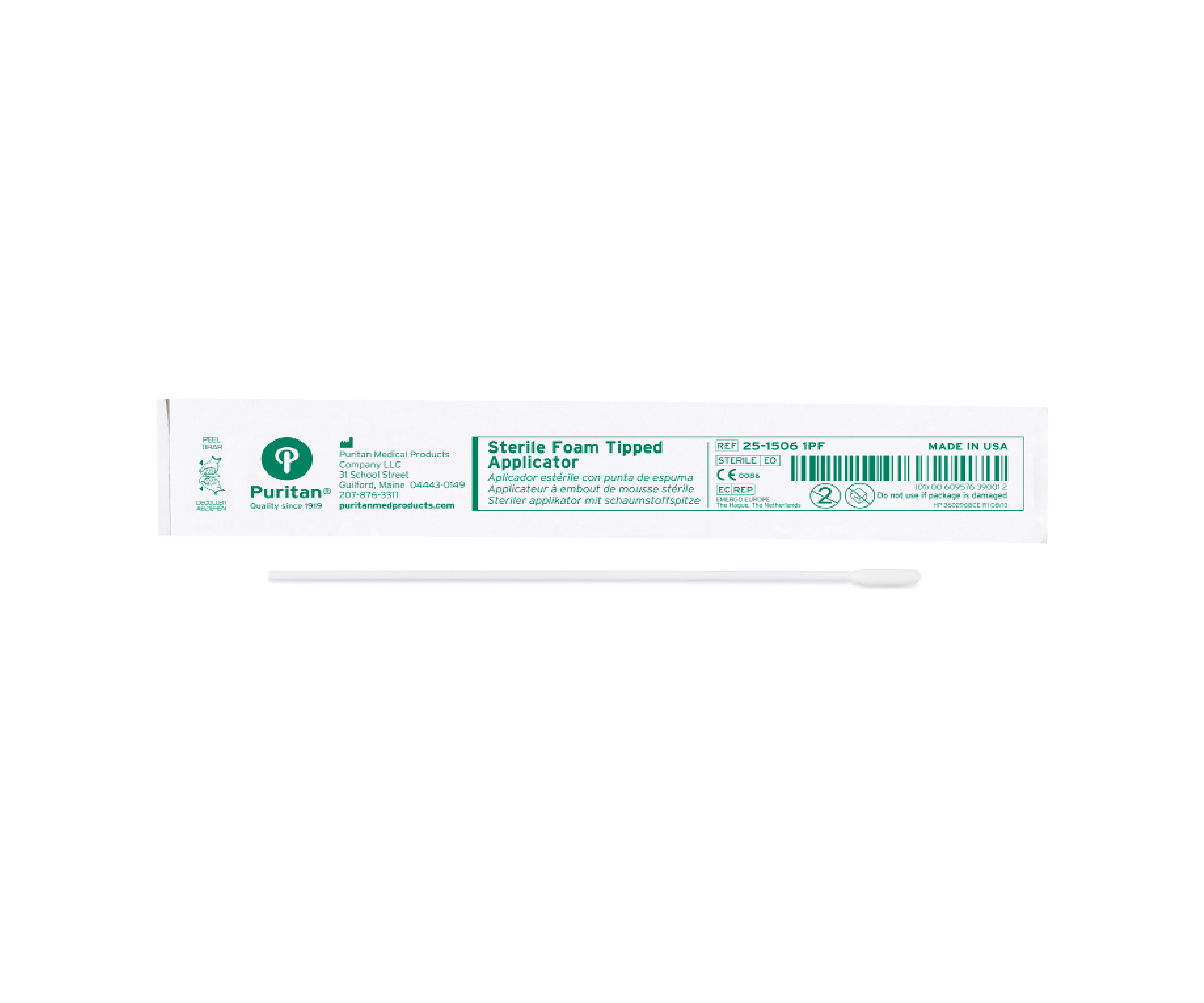 Swab 25-1506 1PF100, PU/PS, unilatéral, stérile